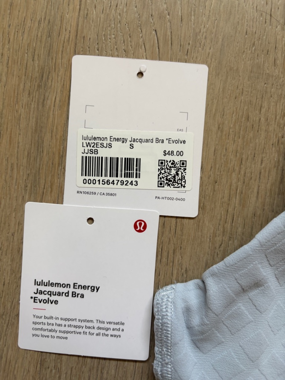 EUC energy jacquard bra *evolve trace texture starch blue size small lululemon - Picture 2 of 16